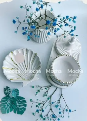 Picture of Colorful 3-Piece Combos for tray/Tube/Vase _ Combo_003 White