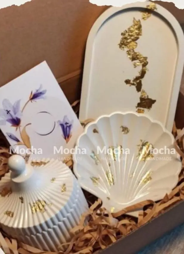 Picture of Colorful 3-Piece Combos for tray/Tube/Vase _ Combo_003 White