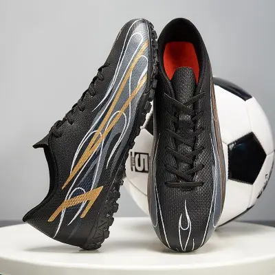 Picture of Football boots shoes youth football club training sports football boot shoes (Black,EU:39)