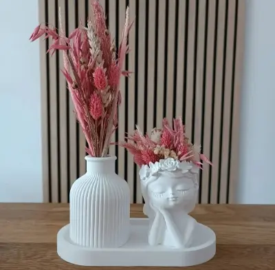 Picture of Colorful 3-Piece Combos for tray/Tube/Vase _ Combo_006 White