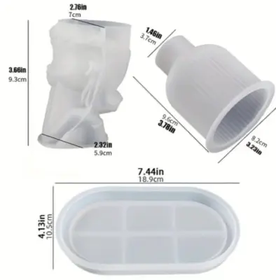 Picture of Colorful 3-Piece Combos for tray/Tube/Vase _ Combo_006 White