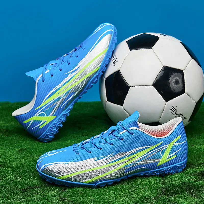 Picture of Football boots shoes youth football club training sports football boot shoes (Blue,EU:39)