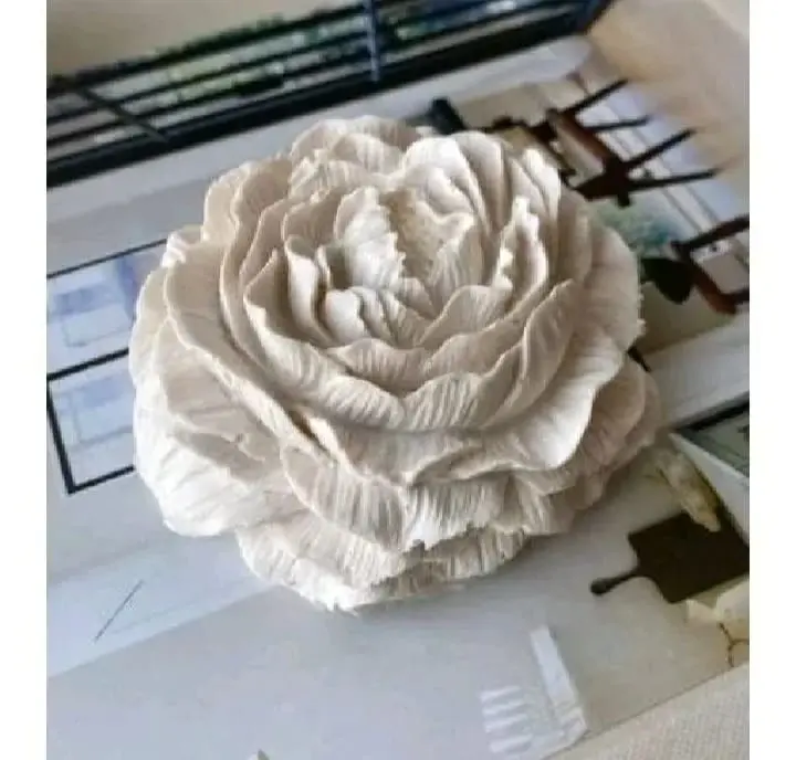 Picture of 01 pcs Colourful Gypsum flower for home decor White