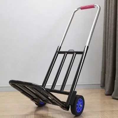 Picture of Trolley for Moving Goods Shopping, Luggage Moving, Middle-Aged and Elderly Shopping Luggage Cart Foldable and Portable (Black)