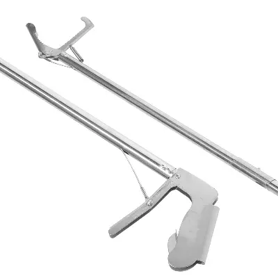 Picture of Snake Catcher stainless steel snake catching pole high grade durable snake safety pole (Silver,Int: 120cm)