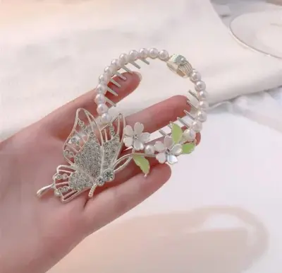 Picture of Colourful Rinestone hair clips for women & girls _ 005 Gold