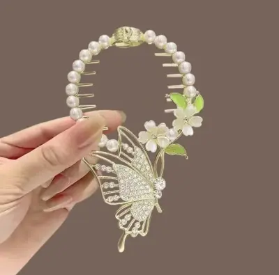 Picture of Colourful Rinestone hair clips for women & girls _ 005 Gold