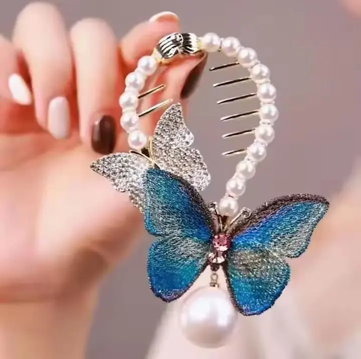 Picture of Colourful Rinestone hair clips for women & girls _ 006 Gold