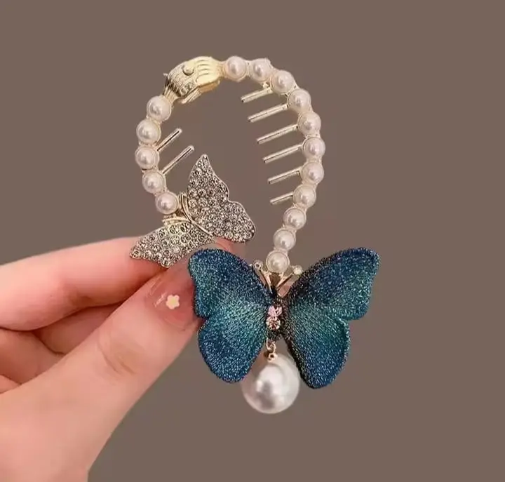 Picture of Colourful Rinestone hair clips for women & girls _ 006 Gold