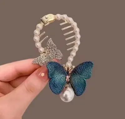 Picture of Colourful Rinestone hair clips for women & girls _ 006 Gold