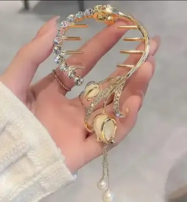 Picture of Colourful Rinestone hair clips for women & girls _ 003 Gold