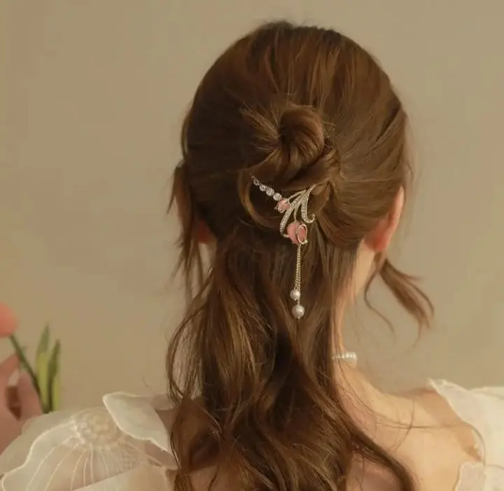 Picture of Colourful Rinestone hair clips for women & girls _ 003 Gold