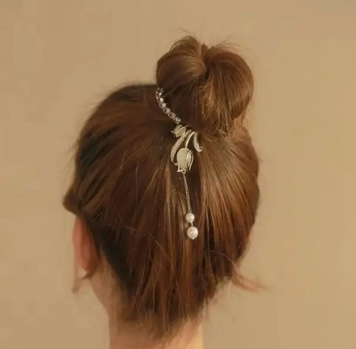 Picture of Colourful Rinestone hair clips for women & girls _ 003 Gold