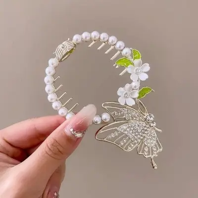 Picture of Colourful Rinestone hair clips for women & girls _ 004 Gold