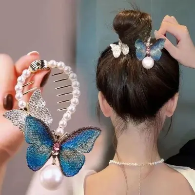 Picture of Colourful Rinestone hair clips for women & girls _ 004 Gold