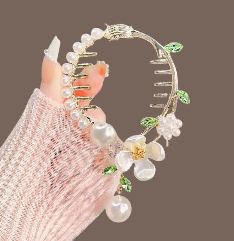 Picture of Colourful Rinestone hair clips for women & girls _ 007 Gold