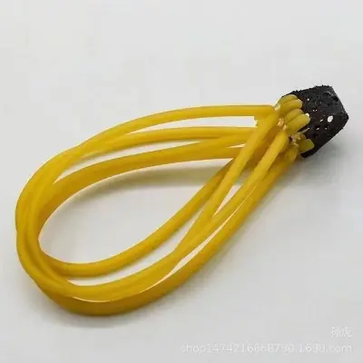 Picture of Eight-strand traditional round rubber band slingshots powerful shootting high stretch high elastic (Yellow)