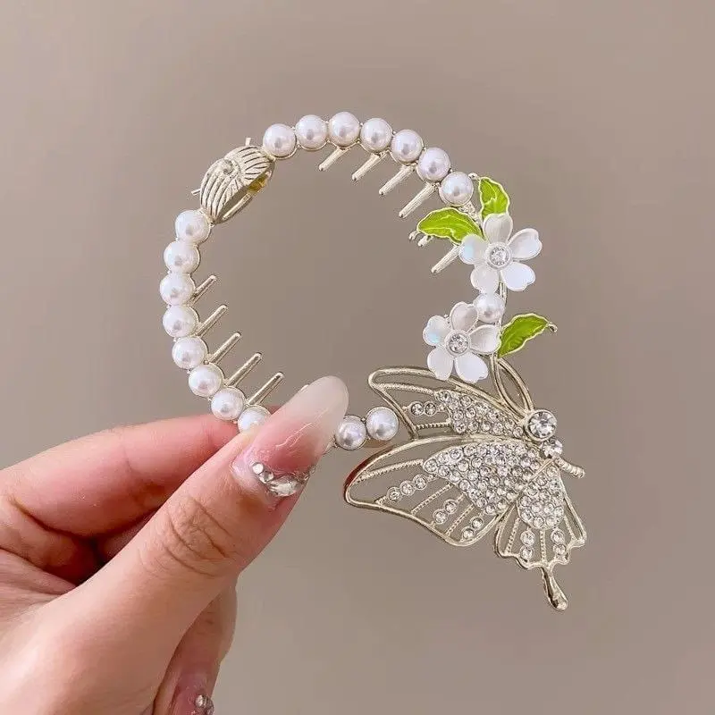 Picture of Colourful Rinestone hair clips for women & girls _ 009 Gold