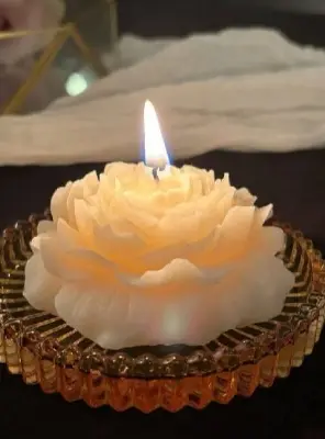 Picture of Peony Flower  Scented Candle for home decore Multicolor