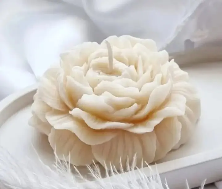 Picture of Peony Flower  Scented Candle for home decore Multicolor