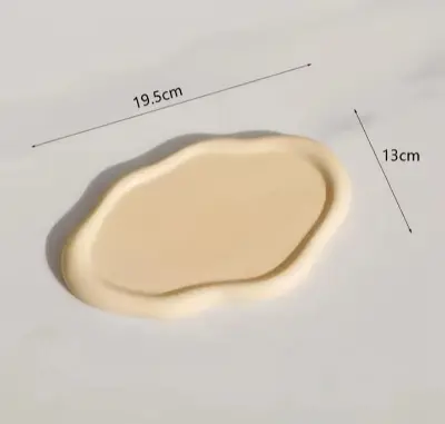 Picture of 01 pcs gypsum new tray for home decore White