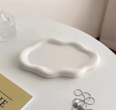 Picture of 01 pcs gypsum new tray for home decore White