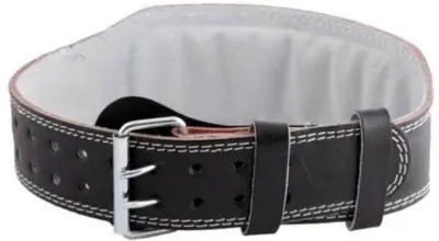 Picture of Leather Gym Belt 6 Inch wide high quality belly massage weight loss belt highly durable weight lifting gym belt (Black,XL)