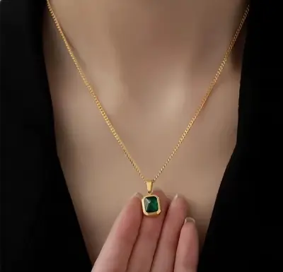 Picture of Colourful Blue Chain for women Gold
