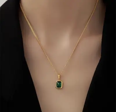 Picture of Colourful Blue Chain for women Gold