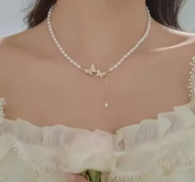 Picture of Double Butterfly Pandent for Women Gold
