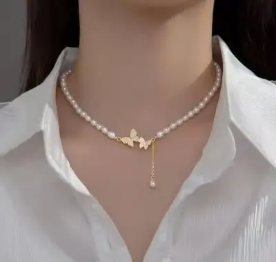 Picture of Double Butterfly Pandent for Women Gold