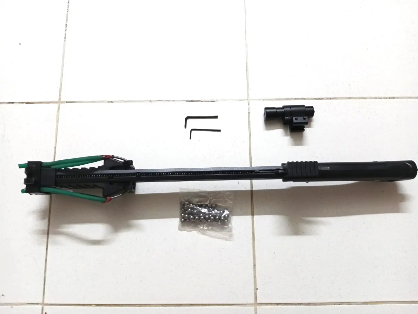 Picture of New Multifunctional Slingshots Rifle shoots steel balls continuous reload with Window Breaker (Red Laser Version)