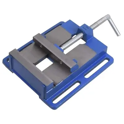 Picture of Bench Vice Work Vise heavy flat clamp drilling vice electric drill bracket special wood working vise 4 inch (Blue)
