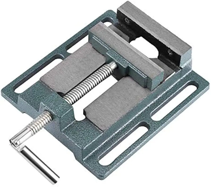 Picture of Bench Vice Work Vise heavy flat clamp drilling vice electric drill bracket special wood working vise 4 inch (Blue)
