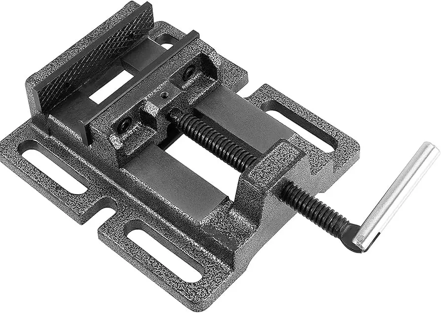Picture of Bench Vice Work Vise heavy flat clamp drilling vice electric drill bracket special wood working vise 4 inch (Blue)