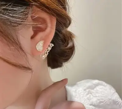 Picture of Large Butterfly Ear ring for Women Gold