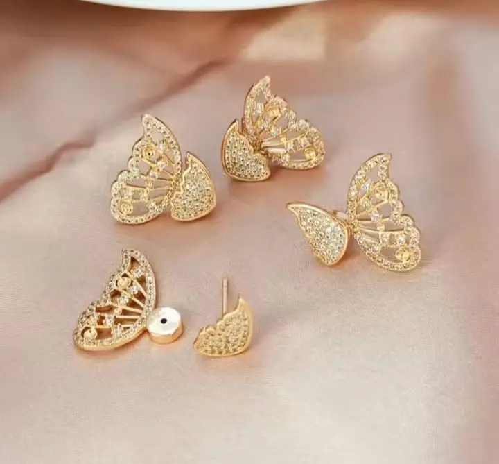 Picture of Large Butterfly Ear ring for Women Gold