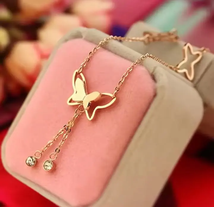 Picture of Butterfly anklets Nupur for Girls & women Gold