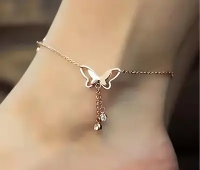 Picture of Butterfly anklets Nupur for Girls & women Gold