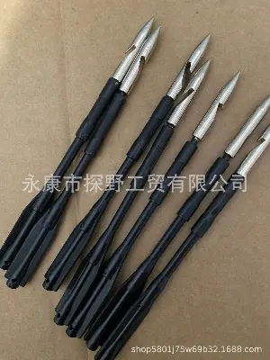 Picture of Crossbow Dart head with wings flying shark fish dart high precision target practice for latest fishing shlingshott (Black)