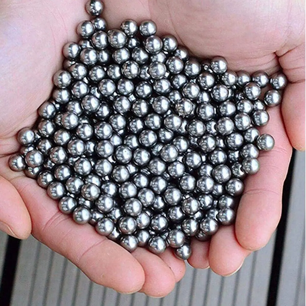 Picture of 10mm Slingshots Catapult Steel Balls Bow Stainless Steel Ball for target practice high precision (50 pieces) (Stainless Steel)