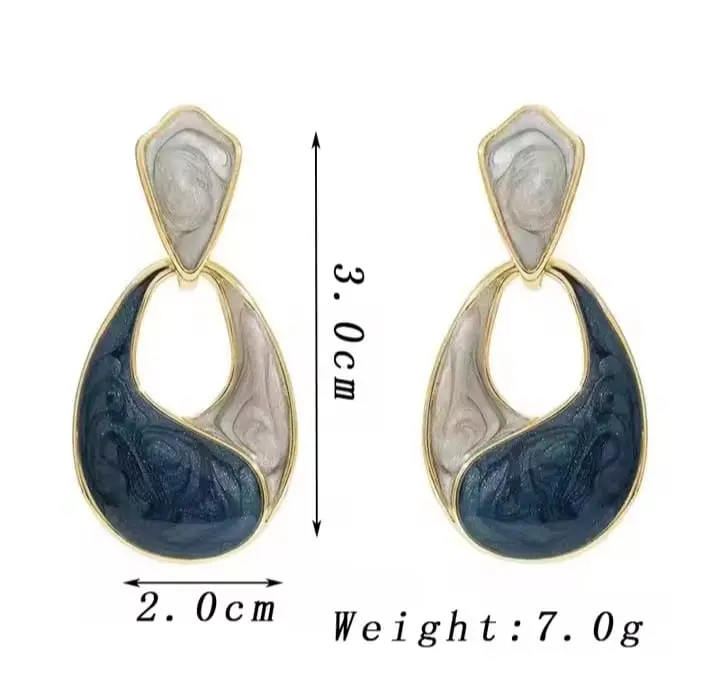 Picture of Multi Double Colour Ear ring for Women Gold