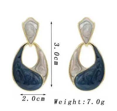 Picture of Multi Double Colour Ear ring for Women Gold
