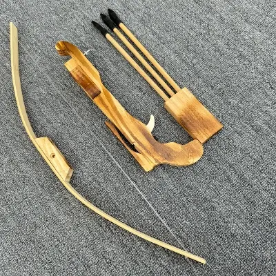 Picture of Children's toy crossbow wooden target practice catapult archery with wooden dummy arrow (Pistol)