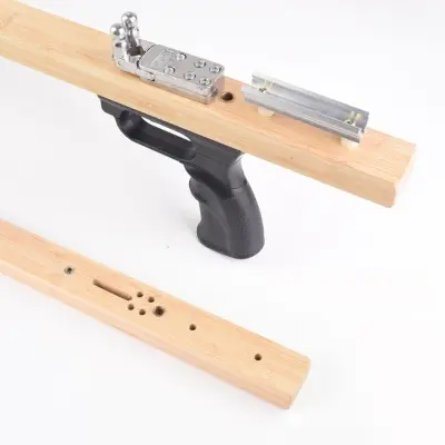Picture of Wooden Pole 98cm DIY Bamboo Wood with Grooves on the Front and Back, Slingshots Long Pole with Grooves (Pole Only)