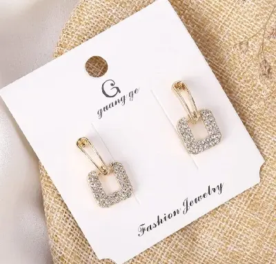 Picture of Luxury Crystal Full Zircon Earrings for Women  Gold