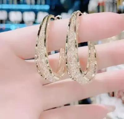 Picture of Long Tassel Earrings  for Women Gold