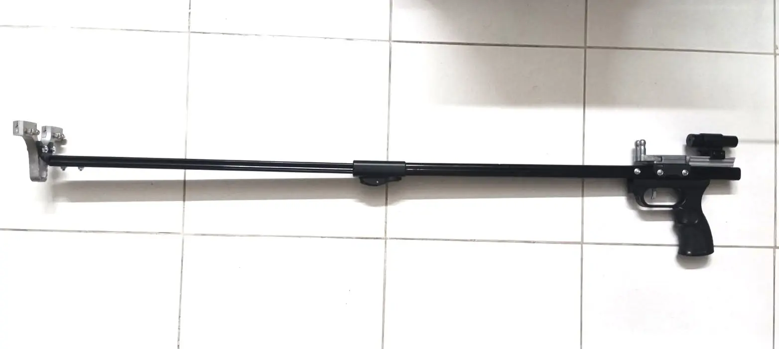 Picture of New High quality Slingshott Rifle catapult for target practice Telescopic Heavy Duty Pole + Alloy Head + Resin Pistoll Grip + Zinc Alloy Spreader + Red Laser Pointer with Mount full setup sports archery (thickened, heavy and powerful model) (Full Setup (New))
