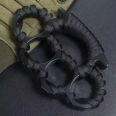 Picture of Hard Iron Fist Hand Guard Punch Guard Heavy Hand Guard (Black Heavy Roping)