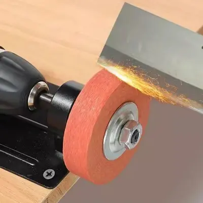 Picture of Convert your Hand Drill into Grinding, Cutting, Polishing, Sharpening machine, usable for grinding wheel and polishing stone, etc. (Stone included) (Random Color)